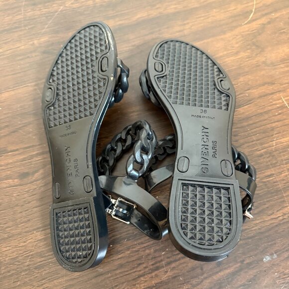 Givenchy Jelly Sandals Womens EU 38 US 7.5-8‎ Black Casual - Picture 11 of 11